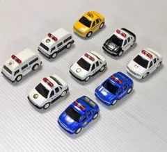 プルバックダイキャストカー 緊急車 タクシーセット