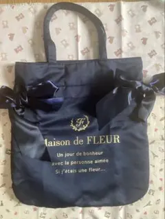 Maison de FLEUR トートバッグ リボン ネイビーのサムネイル