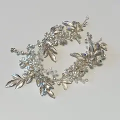 【来週まで処分sale 】 ヘッドパーツ 小枝 シルバー ヘアアクセ