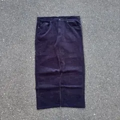 ま*だ様 00s bellejeanne 太 ネイビー コーデュロイパンツ ワイ