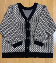 Lian 幾何学模様ニットカーディガン