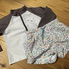ミッフィーラッシュガード 花柄スイムパンツ付き
