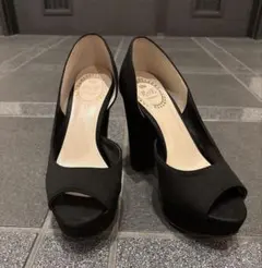 R&E オープントゥ パンプス