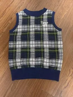 BEAMS GOLF チェック柄ニットベスト L