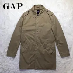OLD GAP 00s ステンカラーコート ナイロン混 比翼仕立て エポーレット