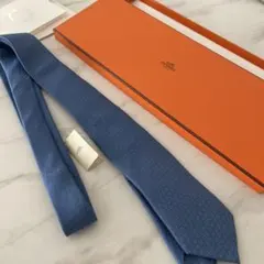 HERMES ネクタイ ソリッド グレー 光沢 サントノーレ 箱付き - メルカリ