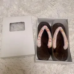 花柄下駄 23.5-24.5cm