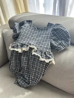 【値下げ中！】【Anneshirley】 ロンパース チェック柄　Mサイズ