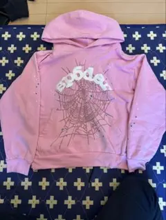 最終値下げ⭐️確実正規品　sp5derパープルパーカーSサイズ スパイダー ウェブ パーカーパープル メンズ - SS23 - JP