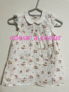 coeur a coeur いちご柄 うさぎ ワンピース ピンクのサムネイル