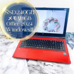 美品‼️爆速SSD⭐️ Office2024 ノートパソコンwindows11 薄型 - メルカリ