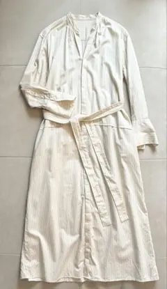 MACPHEE トゥモローランド　ストライプ ロングシャツワンピース 36