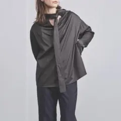 美品【LEMAIRE】ルメール　ロング　ボウタイ　ブラウス　ブルガリア LEMAIRE（ルメール）の「＜LEMAIRE（ルメール）＞ロング ボウタイ