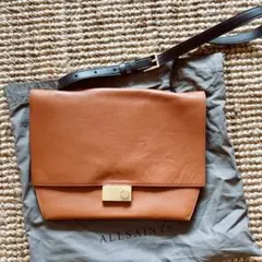 ALL SAINTS オールセインツ レザー ショルダーバッグ キャメル 本革のサムネイル