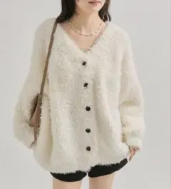 mystic ループボタンカーディガン