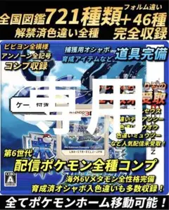 正規 色違い・配信完全コンプ・アイテム完備 ポケモン アルファサファイア