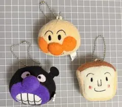 それいけ！アンパンマン フェイスぬいぐるみキーチェーン 『ばいきんまん他』3体
