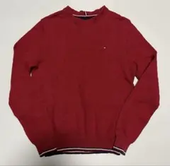 m2085 TOMMY HILFIGER ニット 長袖 赤 S
