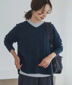 【ぴくみ様】アーバンリサーチドアーズ ハミルトンウール　アラン柄　ニット