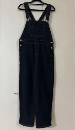 ダークデニム サロペット オーバーオール レディース