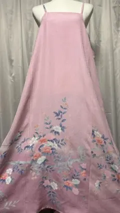 着物リメイク　Ａラインキャミワンピース（正絹）ブラウス付き