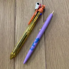 スヌーピー　キャラクター付きボールペン2本セット