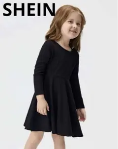 【SHEIN】ワンピース フレア 7Y リブ Aライン