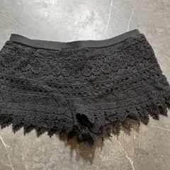 H&M ブラック 総レースショートパンツ Sサイズ