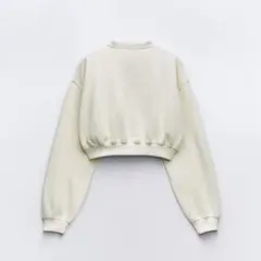 ZARA ベーシッククロップドスウェットシャツ　L