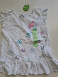 新品　マザウェイズ　半袖　Tシャツ　フリル　白　104 100 マーメイド女の子のサムネイル