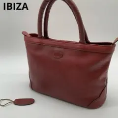 IBIZA イビサ ハンドバッグ トートバッグ レザー 本革 レッド 赤色系のサムネイル