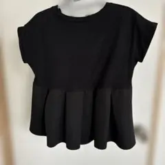 coca トップス　フレア　ペプラム　黒　Tシャツ　M