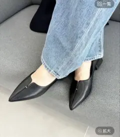 新品ORiental TRafficフレアヒールポインテッドトゥパンプス 37