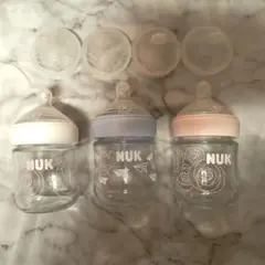 NUK 120ml ガラス哺乳瓶 3個セット