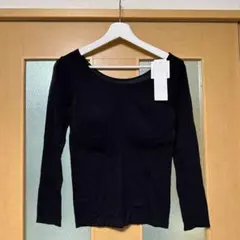 ユニクロUNIQLOプリンセスタムタムヒートテックリブバレエネックリブT