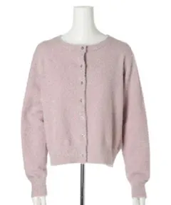 美品・サイズ2　Apuweiser-riche　キラキラカーディガン　ピンク系