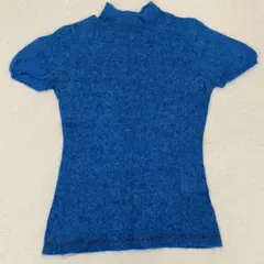 K.T kiyoko takase青いハイネックモヘア半袖