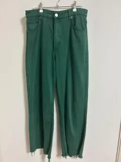 ZARAグリーンデニムパンツ
