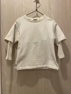 ユナイテッドアローズ　アイボリー 重ね着風長袖カットソー　105