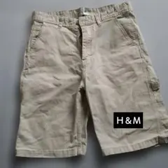 H&M ベージュ カーゴショートパンツ