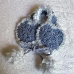 子供用 イヤーマフ ハート ハンドメイド 編み物 即購入可 24時間以内発送