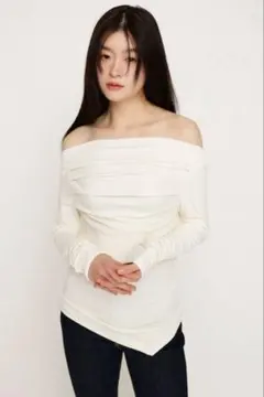 SLY OPEN SHOULDER SW トップス GLAY グレー - メルカリ