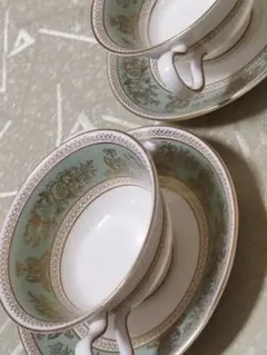 英国製⭐ウェッジウッド コロンビア セージグリーン カップ&ソーサー 