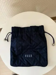 91ELLE ネイビー キルティング 巾着ポーチのサムネイル