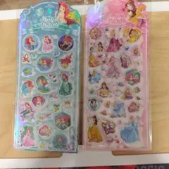 ディズニープリンセス ぷくぷくシールセット 2枚入り
