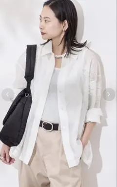 JOURNAL STANDARD 《シアーレースビッグシャツ（ホワイト）のサムネイル