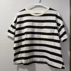 ボーダー柄 半袖Tシャツ ポケット付きのサムネイル