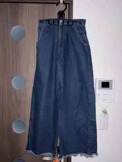 デニム ワイドパンツ カットオフ
