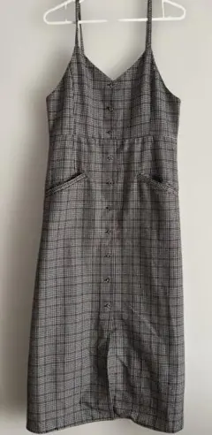 Feraux チェック柄ワンピース　ポケット付