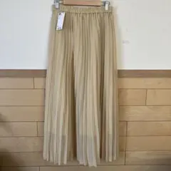 GU プリーツロングスカート M イエロー